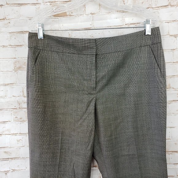 Classiques Entier Size 10 Black Micro Check 100% Virgin Wool Dress Pants Slacks - Picture 3 of 11